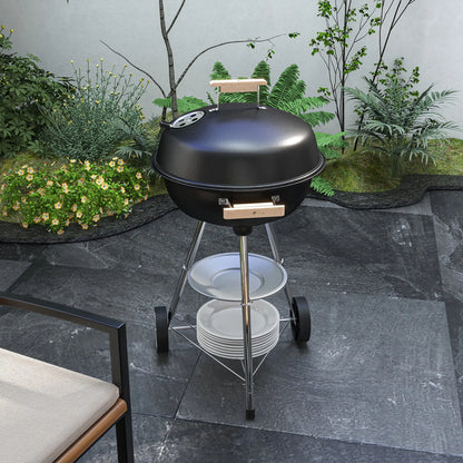 Portable Charcoal BBQ Grill, Steel Outdoor Cooker With Lid, Black Charcoal BBQ Grils at Gallery Canada