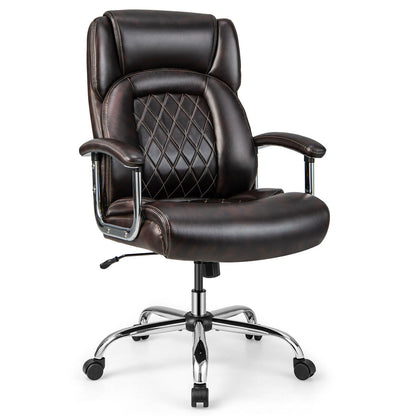 Height Adjustable Executive Chair, Metal Base, Brown Big and Tall Chairs at Gallery Canada