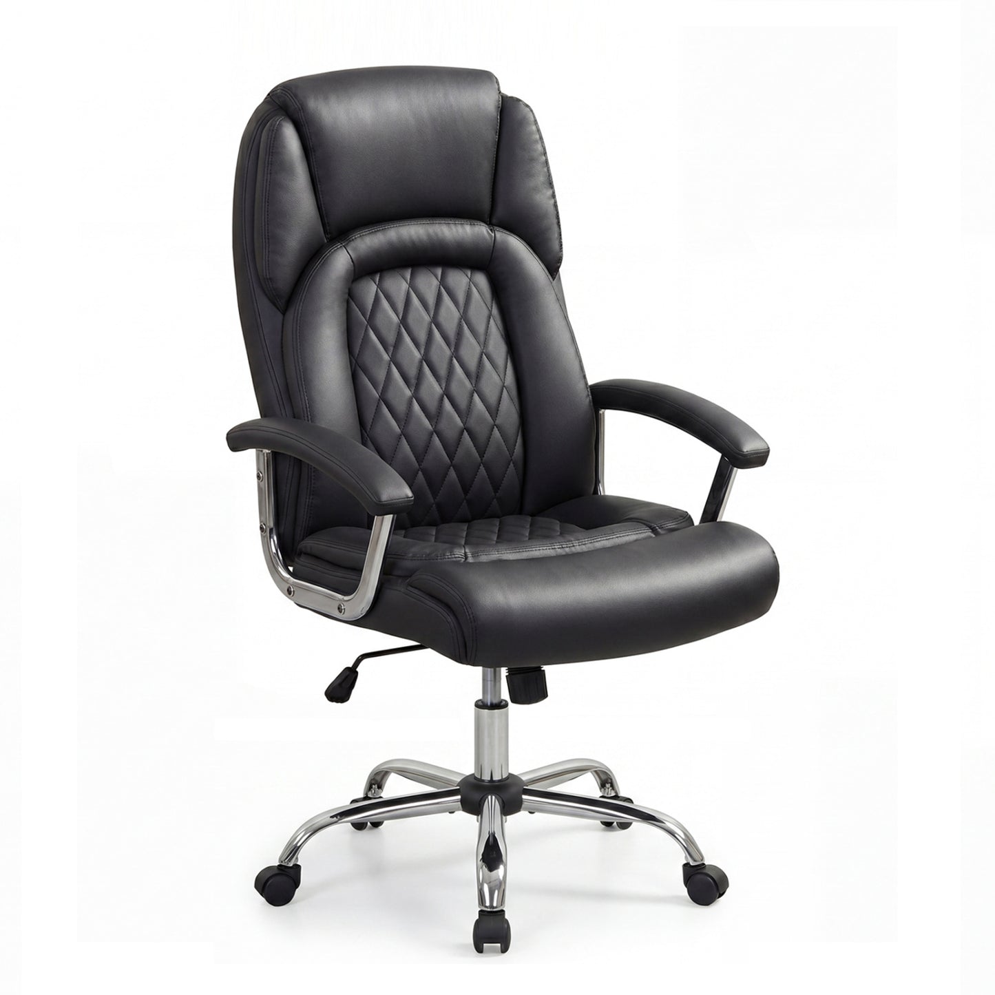 Height Adjustable Executive Chair, Computer Desk Chair, Metal Base, Black Big and Tall Chairs at Gallery Canada