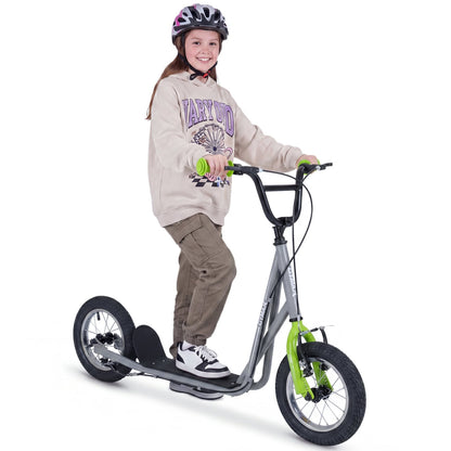 Height Adjustable Kid Kick Scooter, 12 Inch, Grey Scooters at Gallery Canada