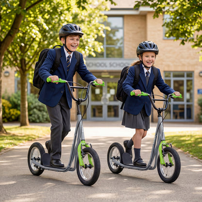 Height Adjustable Kid Kick Scooter, 12 Inch, Grey Scooters at Gallery Canada