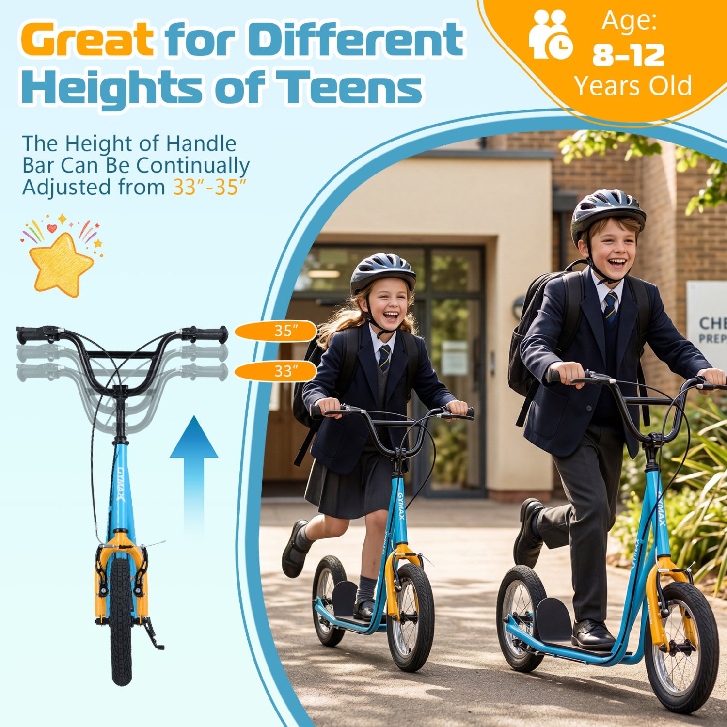 Height Adjustable Kid Scooter, 12