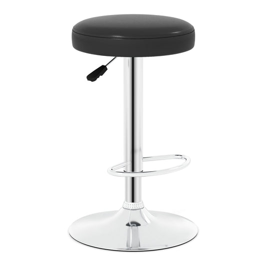 Height-Adjustable Bar Stool, 360° Swivel, Black Bar Stools Black at Gallery Canada