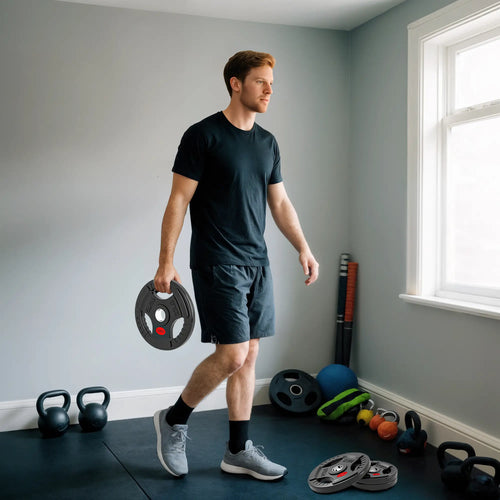 Weight Plates Set, 2-Inch Barbell Weights, 2 x 11lbs, 2 x 22lbs