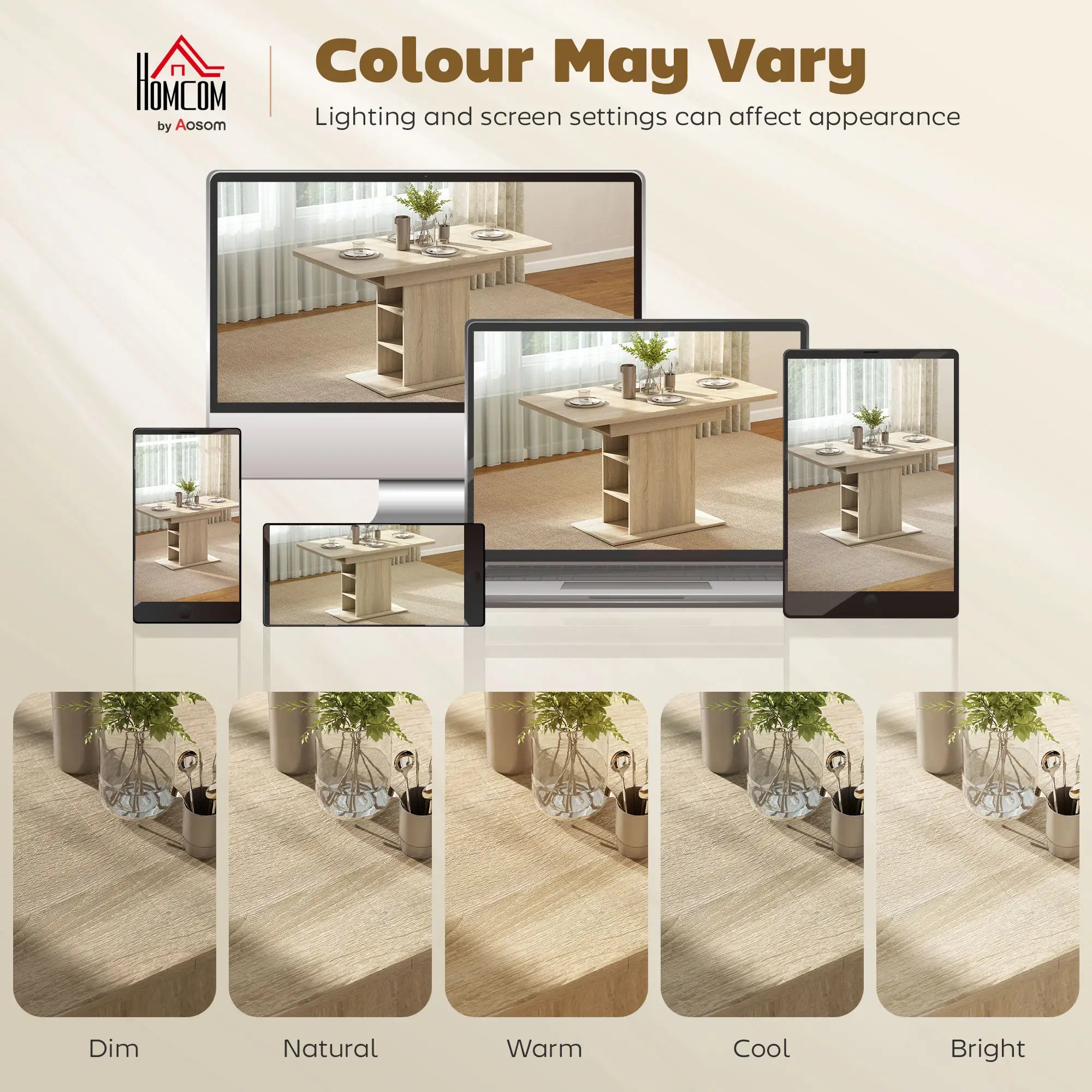 Extendable Dining Table, 43.3