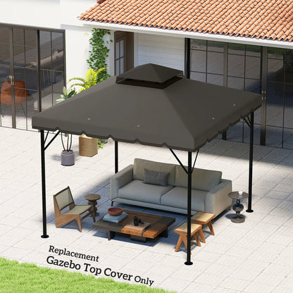 10' x 10' Gazebo Canopy Replacement, Light Grey/Dark Grey Gazebo Canopy Replacement at Gallery Canada