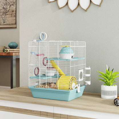 3-Level Hamster Cage With Exercise Wheel, Play Tube, Water Bottle, Blue Hamster Cages at Gallery Canada