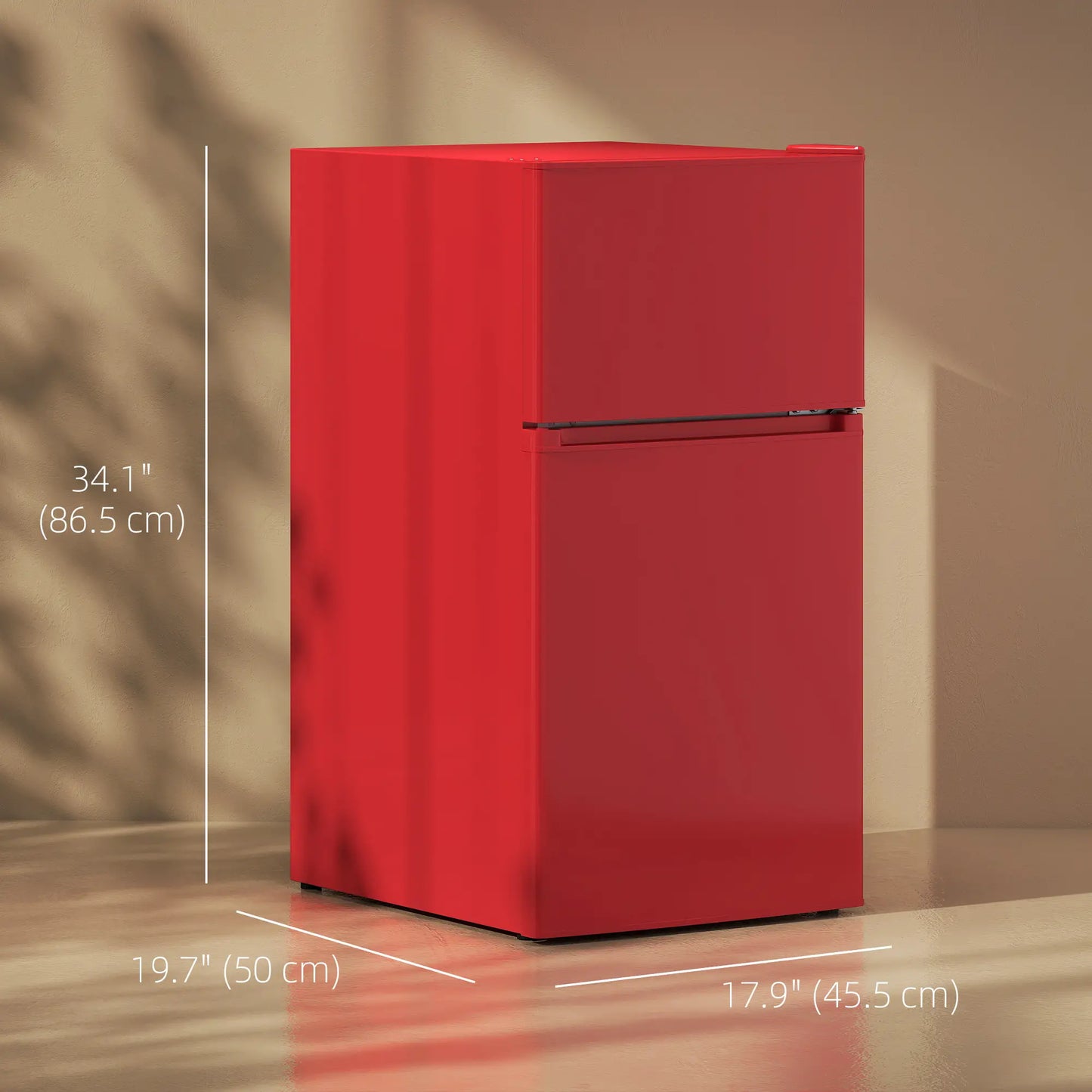 3.2 Cu Ft Compact Refrigerator, Mini Fridge with Freezer, Adjustable Shelves, Red Small Kitchen Appliances at Gallery Canada