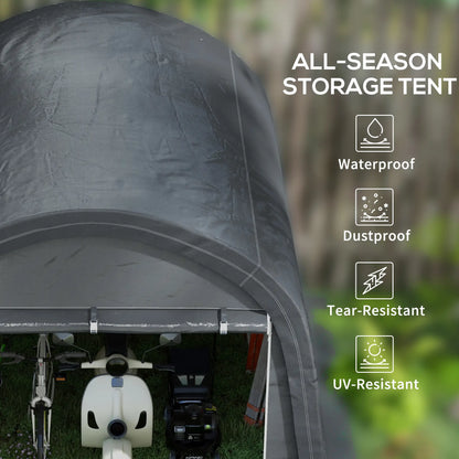 10' x 10' Outdoor Storage Tent, Heavy Duty Waterproof Shed for Bike, Motorcycle, Garden Tools Sheds at Gallery Canada