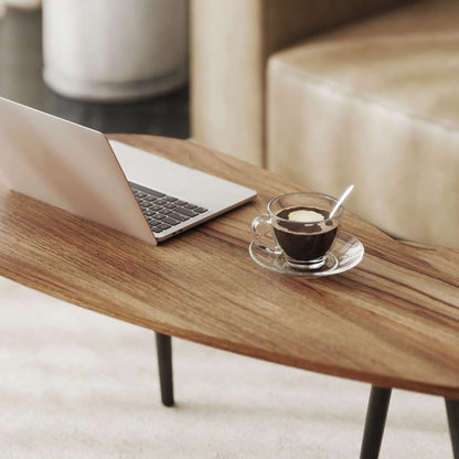 2 Pc Coffee Table Set, Industrial Nest Tables, Steel Legs, Brown Coffee Tables at Gallery Canada