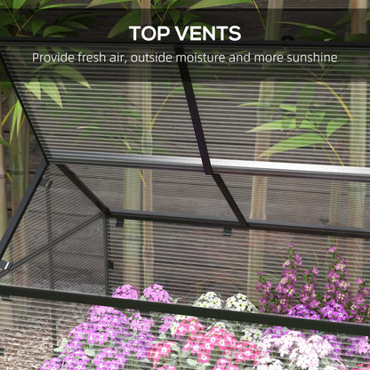 Wood Elevated Planter Box, Cold Frame Greenhouse, Raised Garden Bed, Distressed Grey, Grey Raised Garden Beds at Gallery Canada