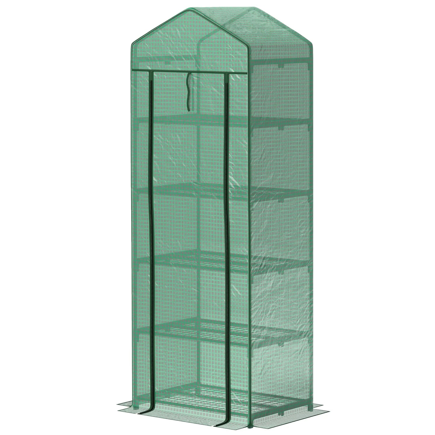 5 Tier Mini Greenhouse, Portable, Transparent, 27.25" x 19.25" x 76", Green Greenhouses Green at Gallery Canada