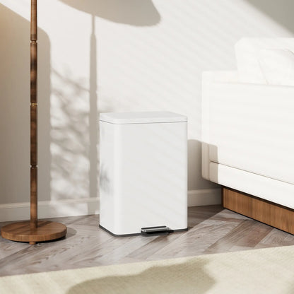 5.3 Gallon Garbage Bin with Soft Close Lid, Removable Inner Bucket, Cream White Small Kitchen Appliances at Gallery Canada