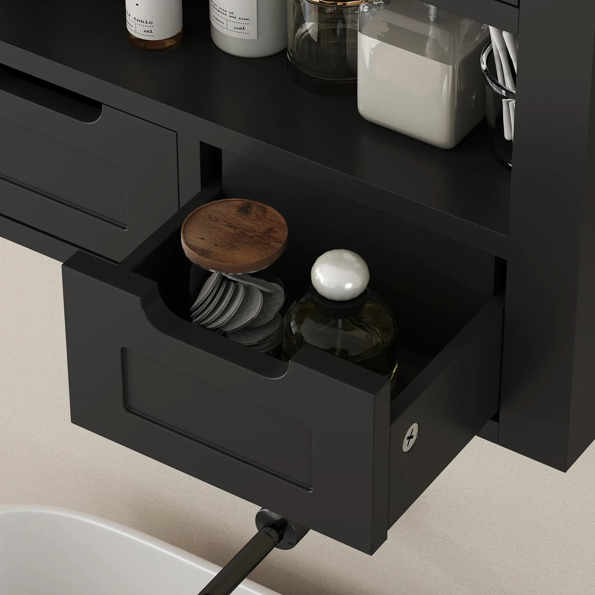 Bathroom Wall Cabinet, Medicine Cabinet, With Shelf, Black Wall Mounted Cabinets at Gallery Canada