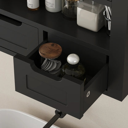 Bathroom Wall Cabinet, Medicine Cabinet, With Shelf, Black Wall Mounted Cabinets at Gallery Canada