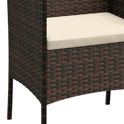 3 Piece Wicker Bistro Set, 2-Tier Glass Top Table, Khaki Bistro Sets at Gallery Canada