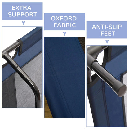 Elevated Dog Bed, XL Dog Cot, 36" x 30" x 7", Blue Elevated Dog Beds at Gallery Canada