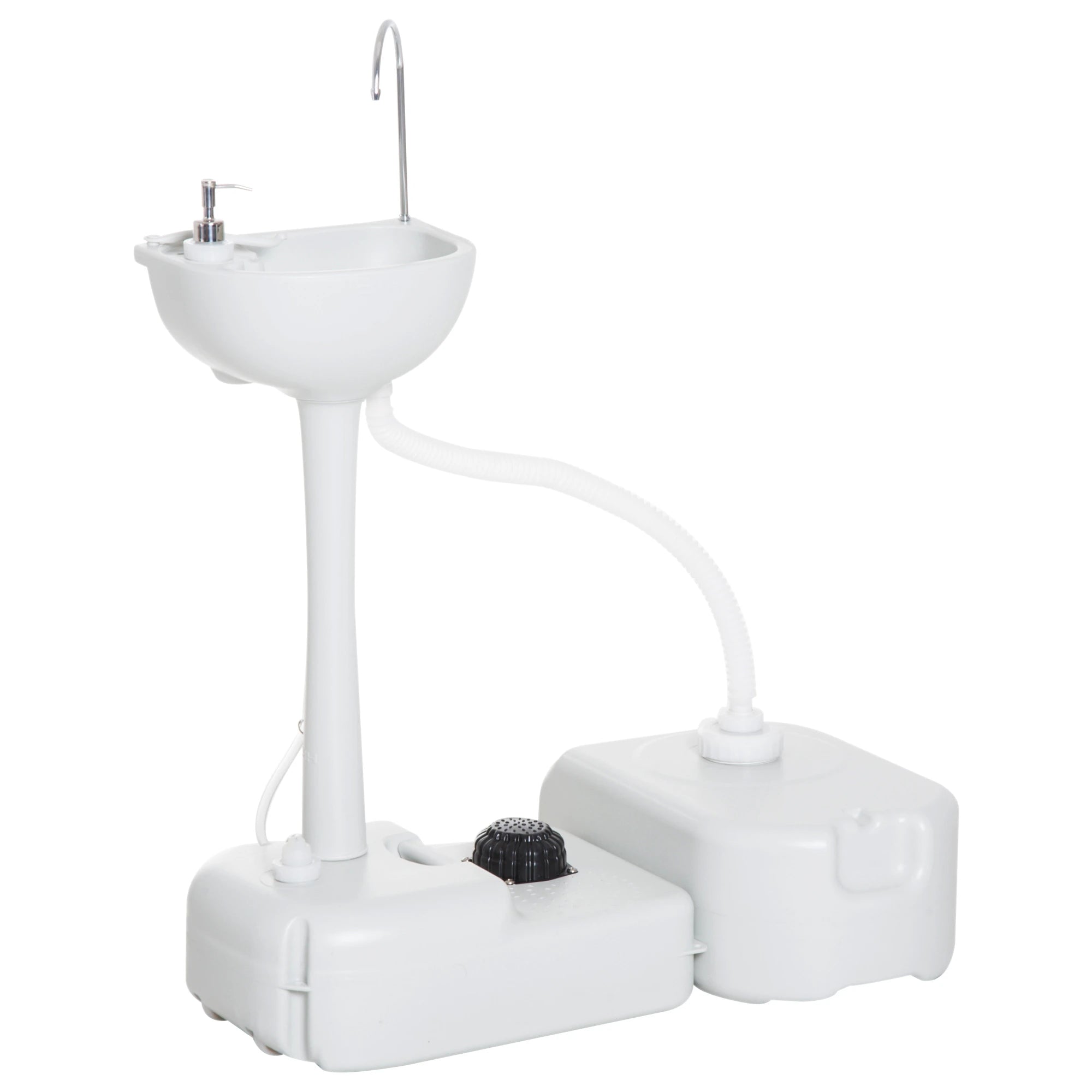 Portable Camping Sink, 17L Water Tank, 24L Recovery Tank Camping Sinks Light Grey at Gallery Canada