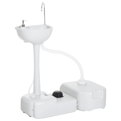 Portable Camping Sink, 17L Water Tank, 24L Recovery Tank Camping Sinks Light Grey at Gallery Canada