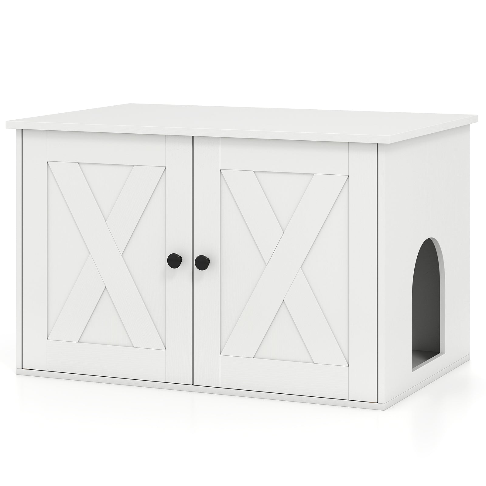 Hidden Cat Litter Box Enclosure With Divider, White Cat Houses at Gallery Canada