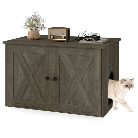 Hidden Cat Litter Box Enclosure, Oak Cat Houses Oak at Gallery Canada