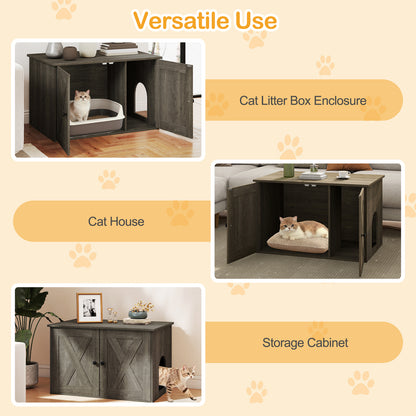 Hidden Cat Litter Box Enclosure, Oak Cat Houses at Gallery Canada