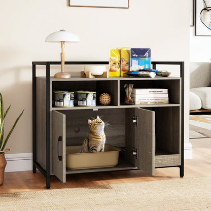 Hidden Cat Washroom with Double Doors and Scratch Cardboard, Oak Cat Houses at Gallery Canada