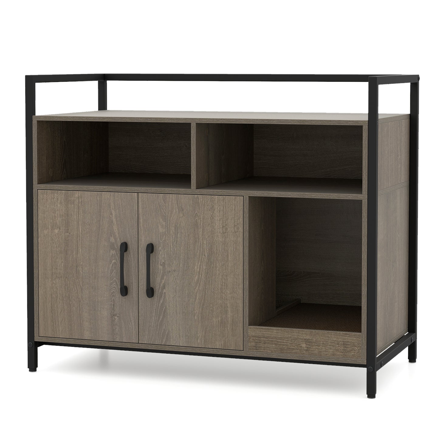 Hidden Cat Washroom with Double Doors and Scratch Cardboard, Oak Cat Houses Oak at Gallery Canada