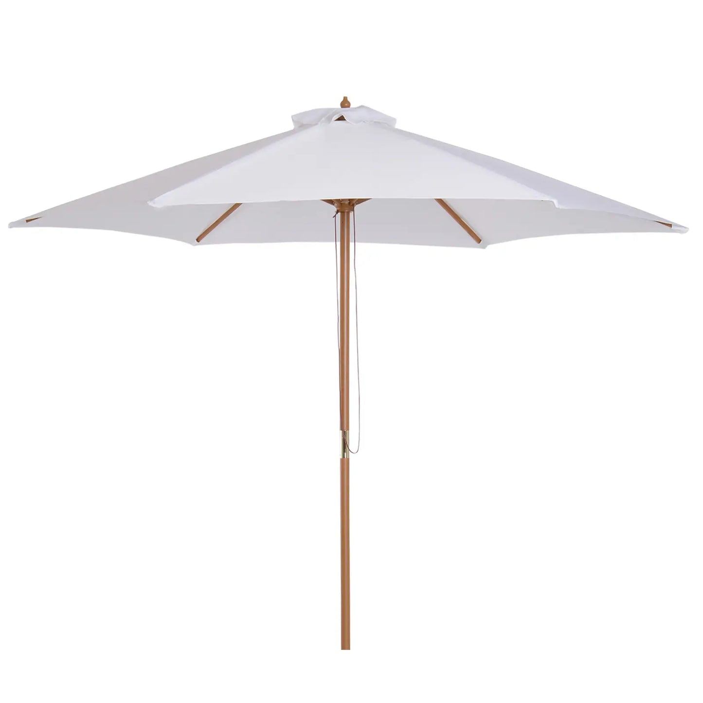 9' x 8' H Patio Umbrella, Hardwood Frame, Wind Vent, White Sun Umbrellas at Gallery Canada