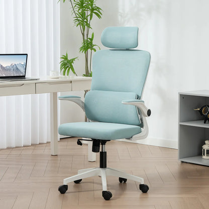 High Back Office Chair, Mesh Computer Chair, Adjustable Height, Light Blue Office Chairs at Gallery Canada