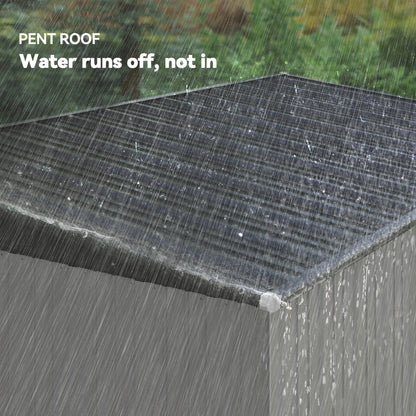 9' x 4' Galvanized Steel Garden Shed, Lockable Doors, 2 Air Vents Sheds at Gallery Canada