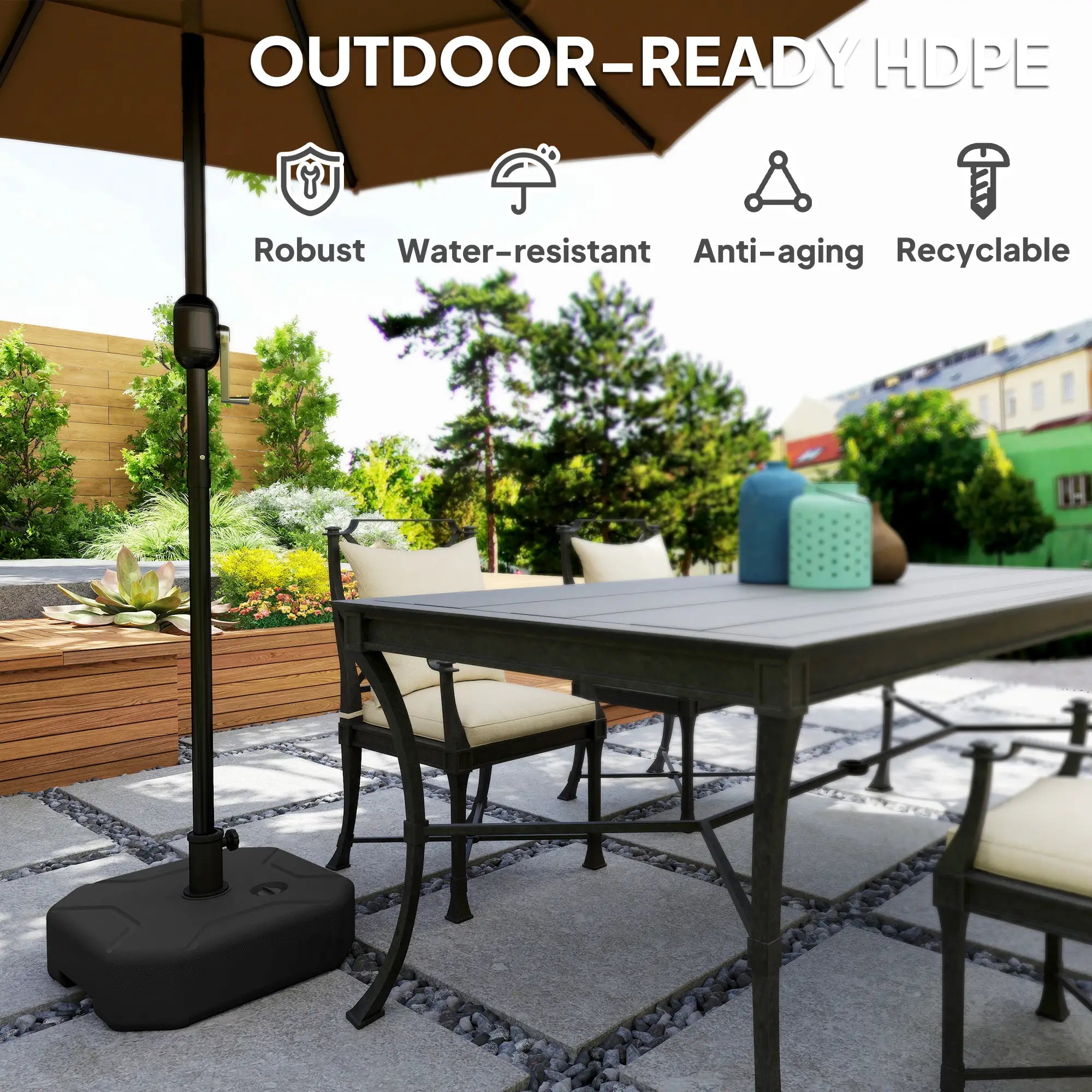 Square Patio Umbrella Base, 17.7
