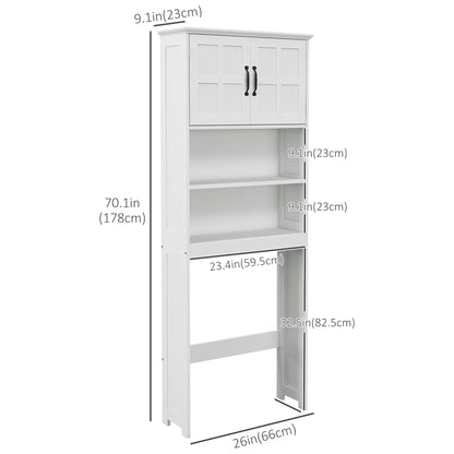 Over Toilet Storage, Bathroom Cabinet with Shelves, Double Door, White Over The Toilet Storage at Gallery Canada