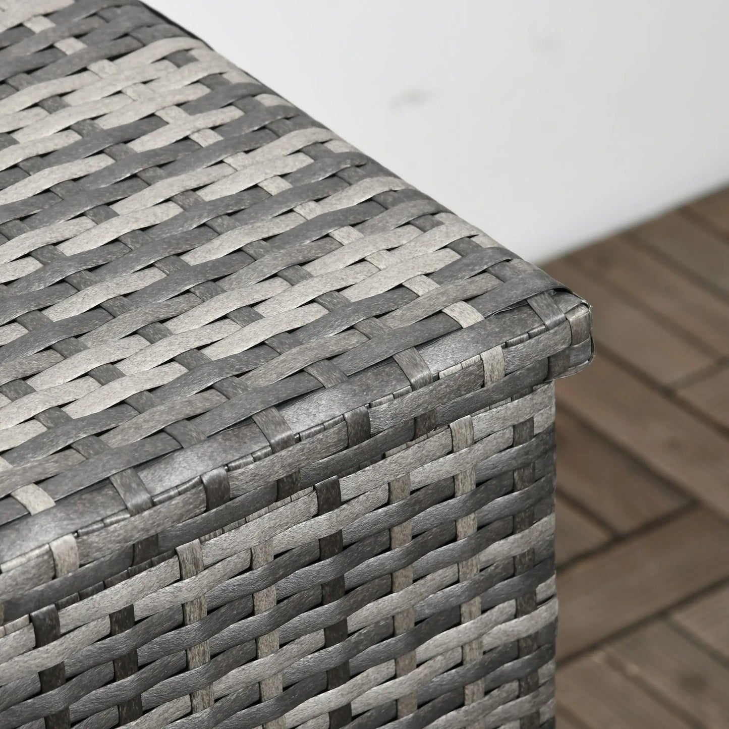 113 Gallon Outdoor Storage Box, Rattan Deck Box, Grey Patio Storage Boxes at Gallery Canada