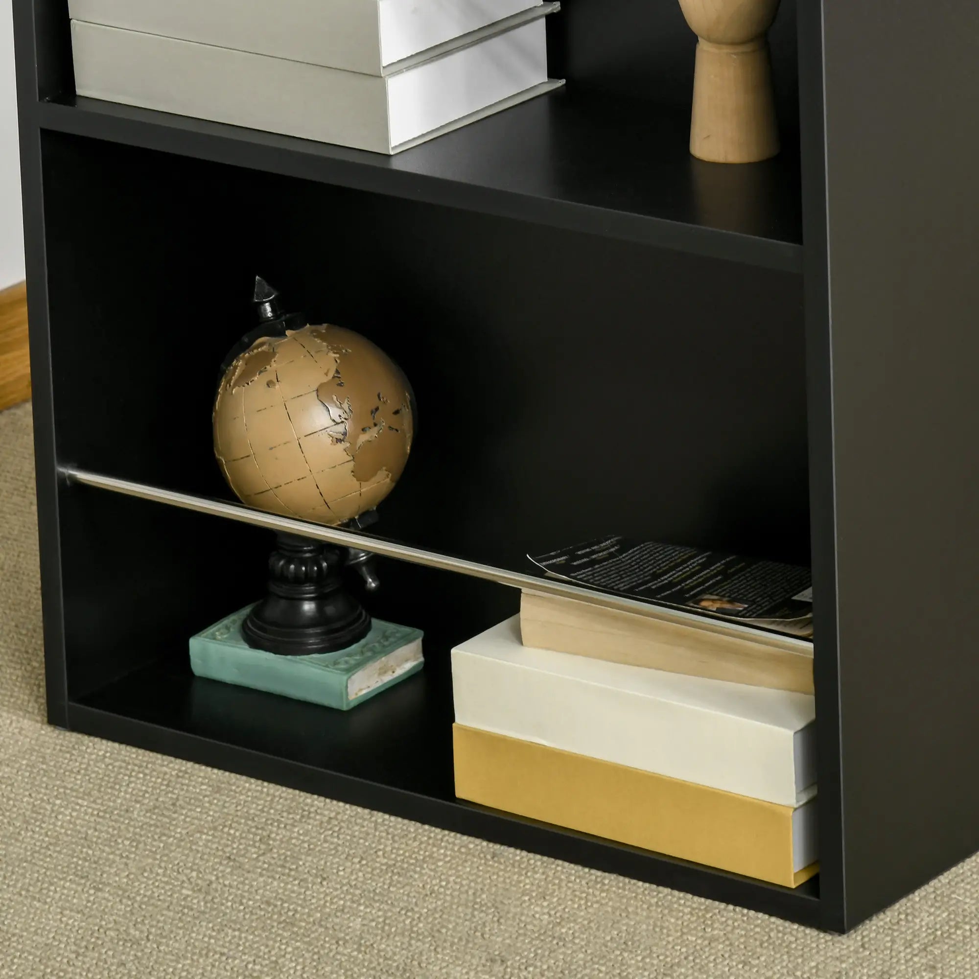 Modern Bar Table, Counter Height, 3 Storage Shelves, Black Bar Tables & Dining Tables at Gallery Canada