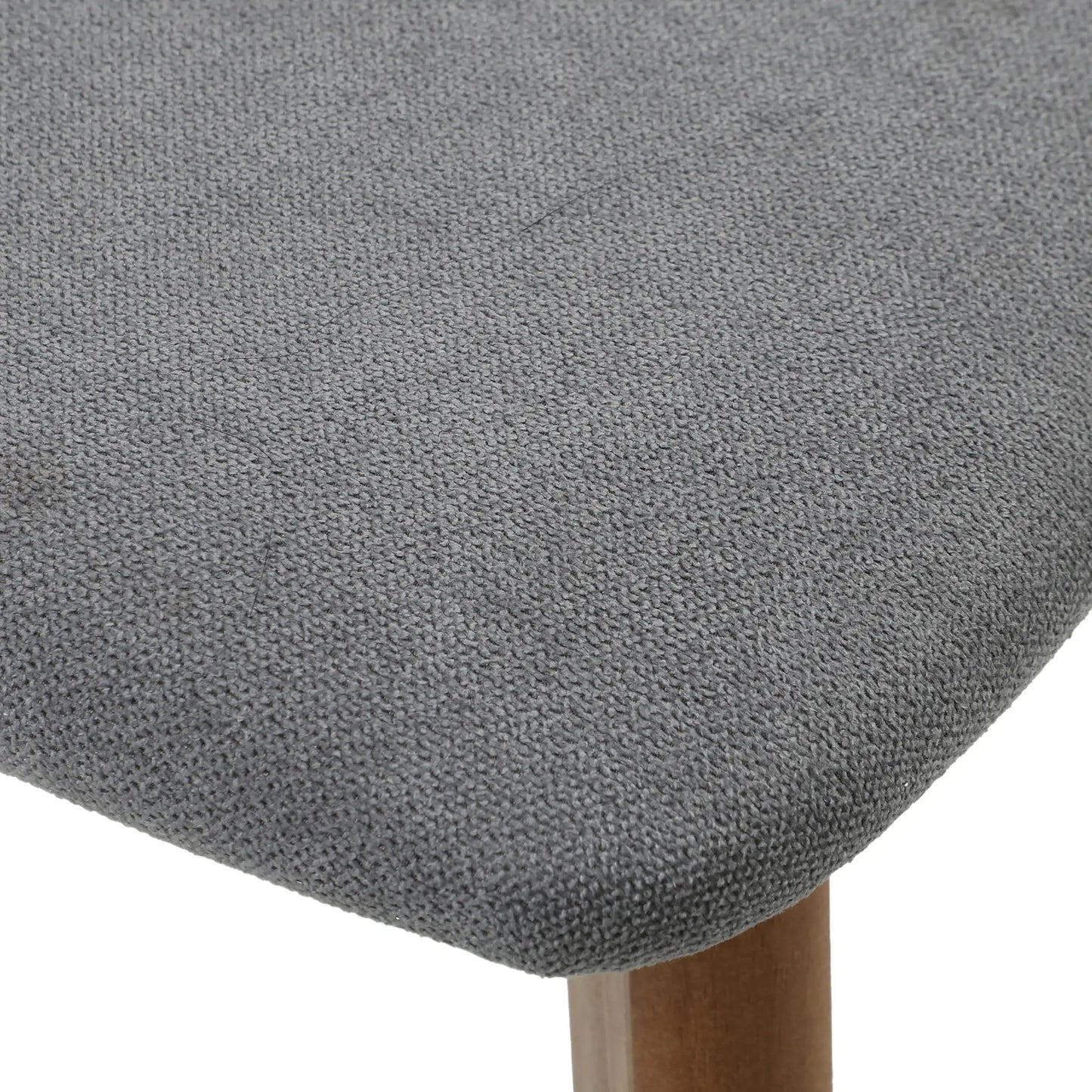 Upholstered Linen Kitchen Chairs, Rubberwood Legs, Set of 4, Grey Brown, Grey Brown Dining Chairs at Gallery Canada