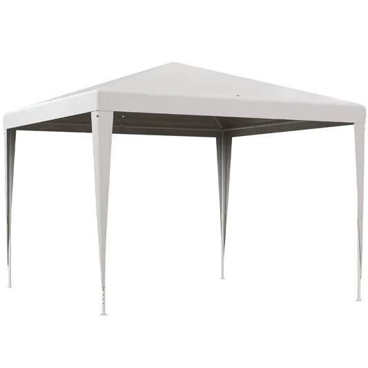 10x10ft Portable Party Tent, Folding Garden Canopy, Outdoor Shelter, White Canopy Tents White at Gallery Canada
