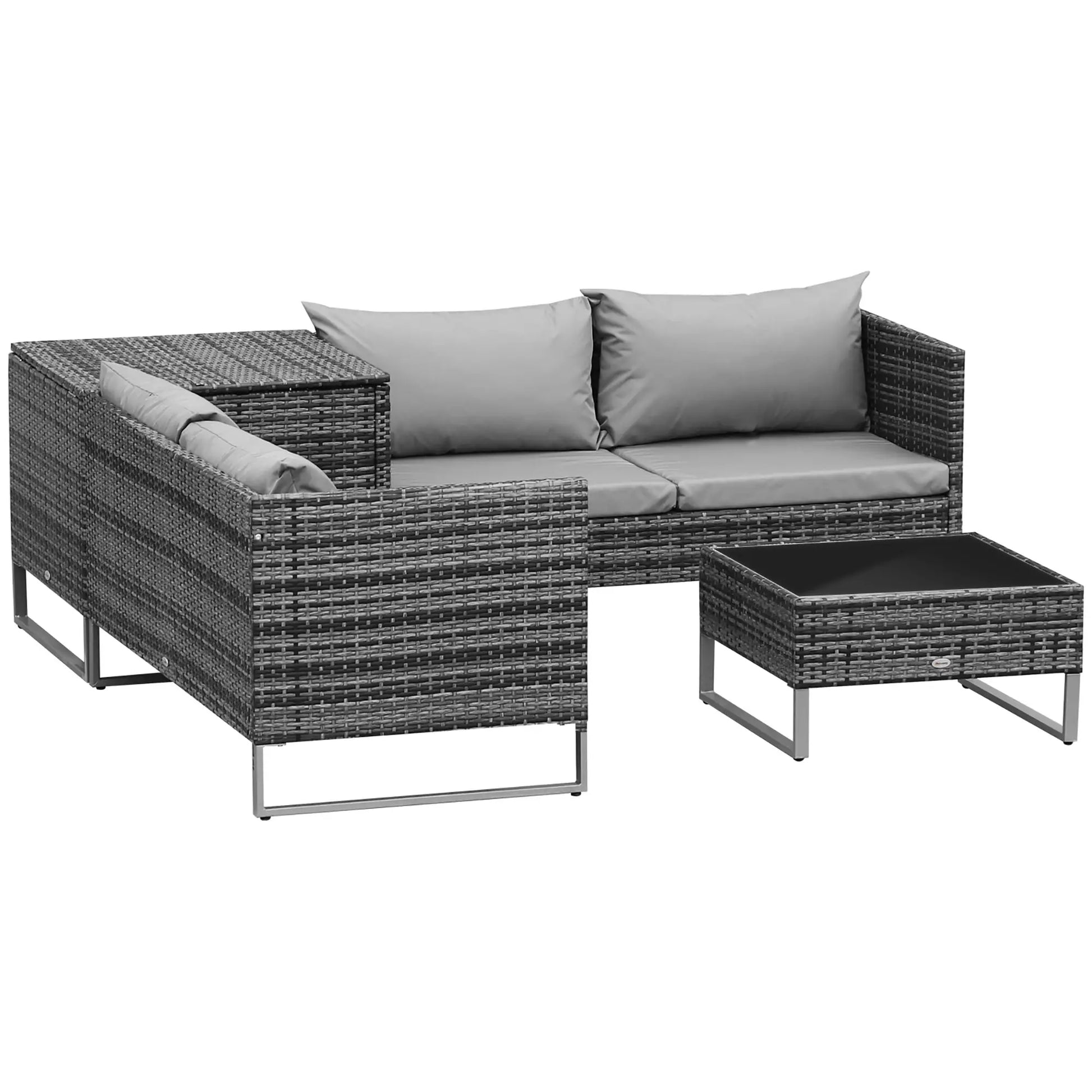 4 Piece Patio Furniture Set, Coffee Table, Corner Table, Backyard, Porch Patio Furniture Sets at Gallery Canada