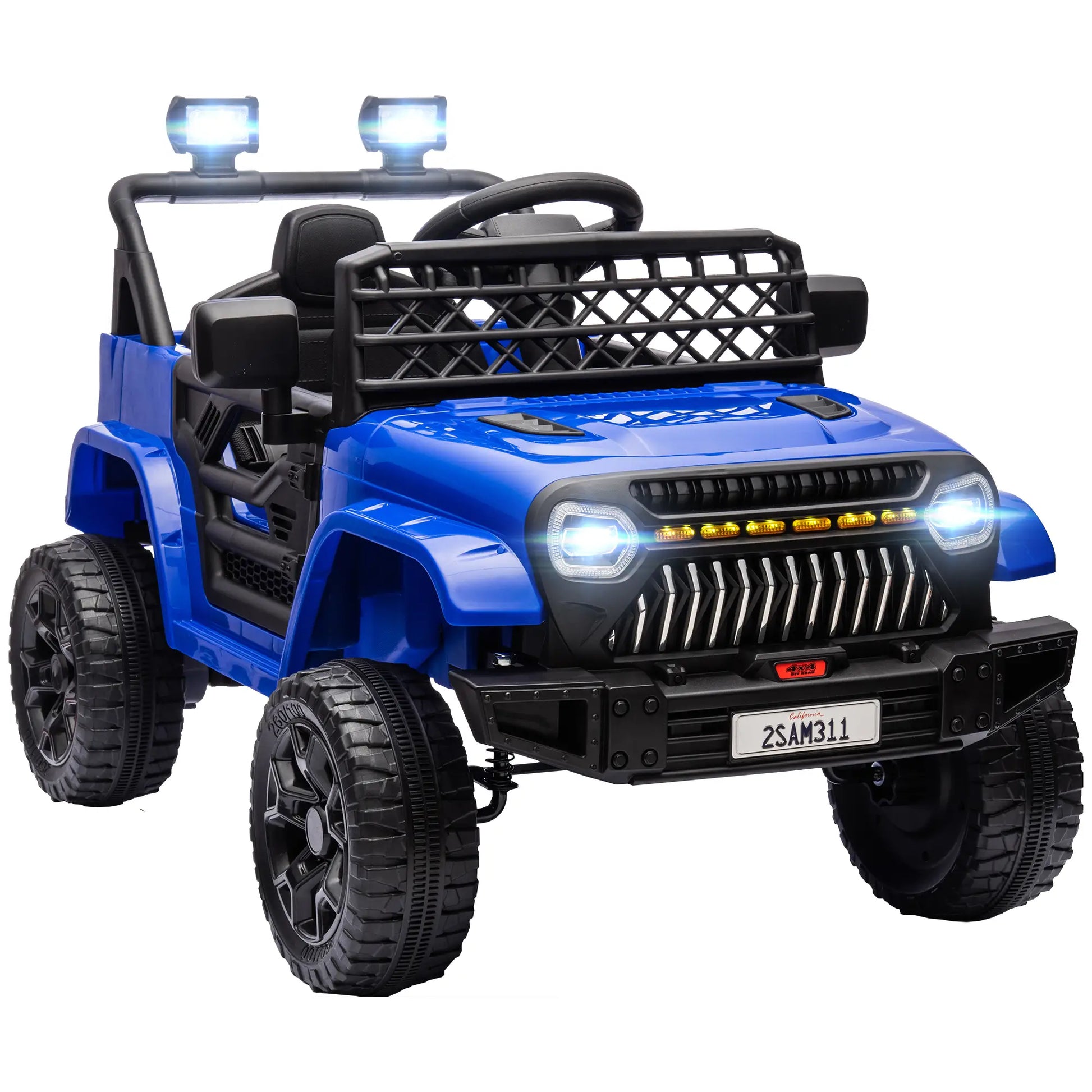 12V Ride On Truck, Electric Car For Kids, Remote Control, Dark Blue Electric Toy Cars at Gallery Canada