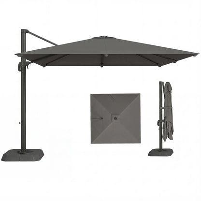 10 FT Outdoor Offset Cantilever Umbrella, Crank Handle, Tilt, 360° Rotation Offset Cantilever Umbrellas at Gallery Canada