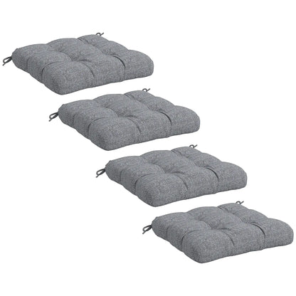 4-Piece Patio Chair Cushion Set, Indoor Outdoor Replacement Pillows Patio Chair Cushions Grey at Gallery Canada