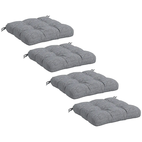 4-Piece Patio Chair Cushion Set, Indoor Outdoor Replacement Pillows