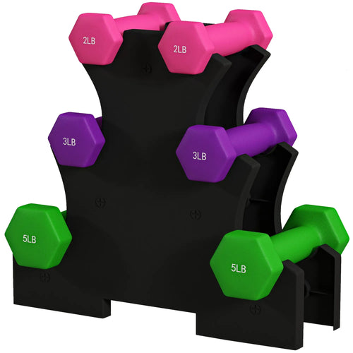 2 x 2 lbs., 2 x 3 lbs., 2 x 5 lbs. Dumbbells Set, Hand Weights for Gym