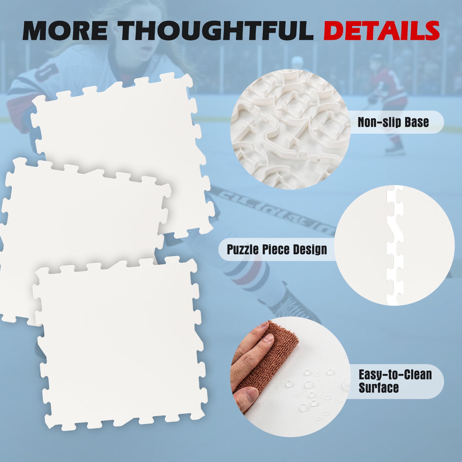 Hockey Flooring Tiles for Training Dryland Synthetic Ice Tiles Hockey Shooting Equipment Winter Sports & Activities at Gallery Canada