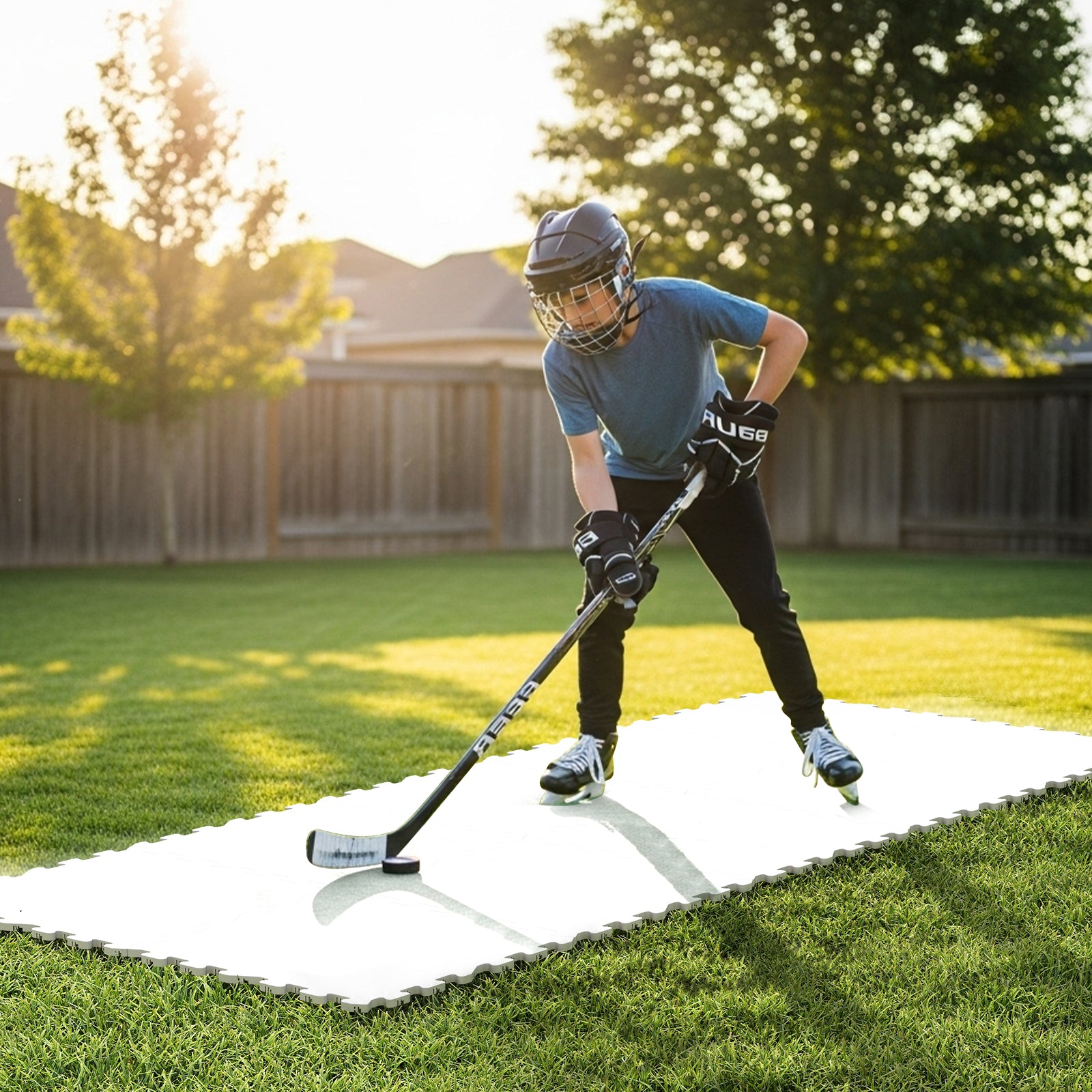 Hockey Flooring Tiles for Training Dryland Synthetic Ice Tiles Hockey Shooting Equipment Winter Sports & Activities at Gallery Canada