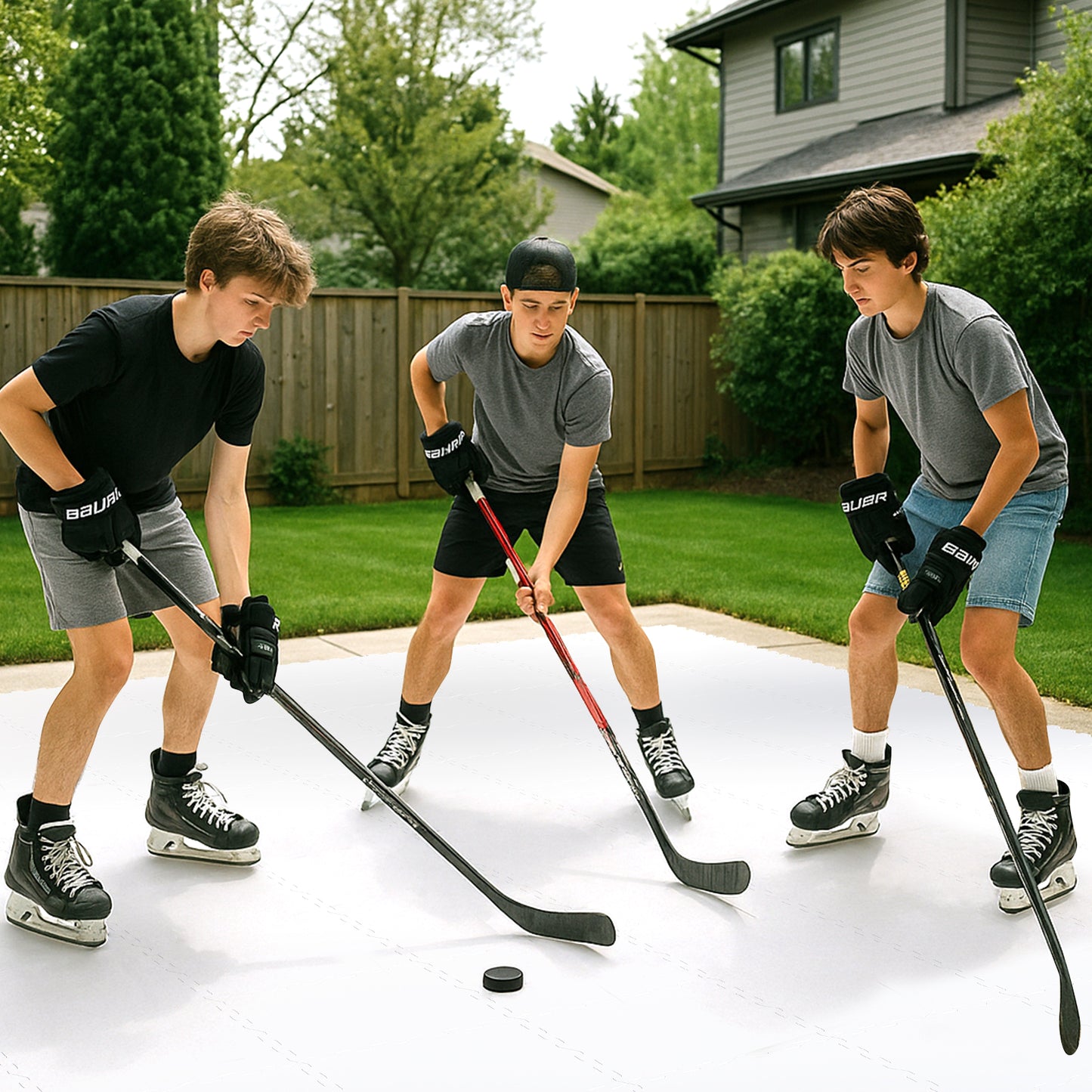 Hockey Flooring Tiles for Training Dryland Synthetic Ice Tiles Hockey Shooting Equipment Winter Sports & Activities at Gallery Canada