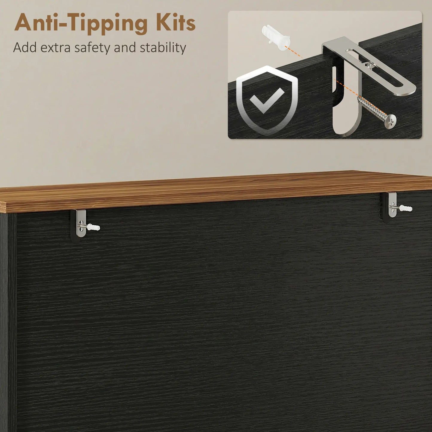 Narrow Shoe Storage Cabinet with 2 Flip Drawers, Black Shoe Storage Cabinets & Racks at Gallery Canada