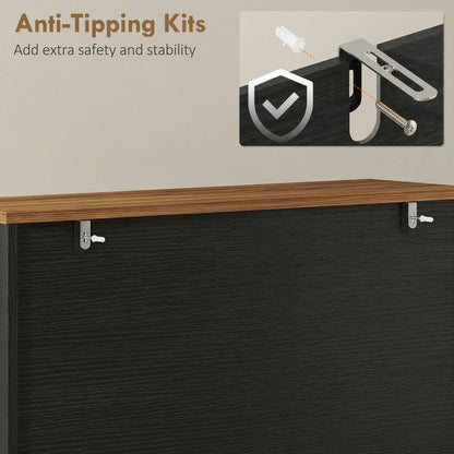 Narrow Shoe Storage Cabinet with 2 Flip Drawers, Black Shoe Storage Cabinets & Racks at Gallery Canada