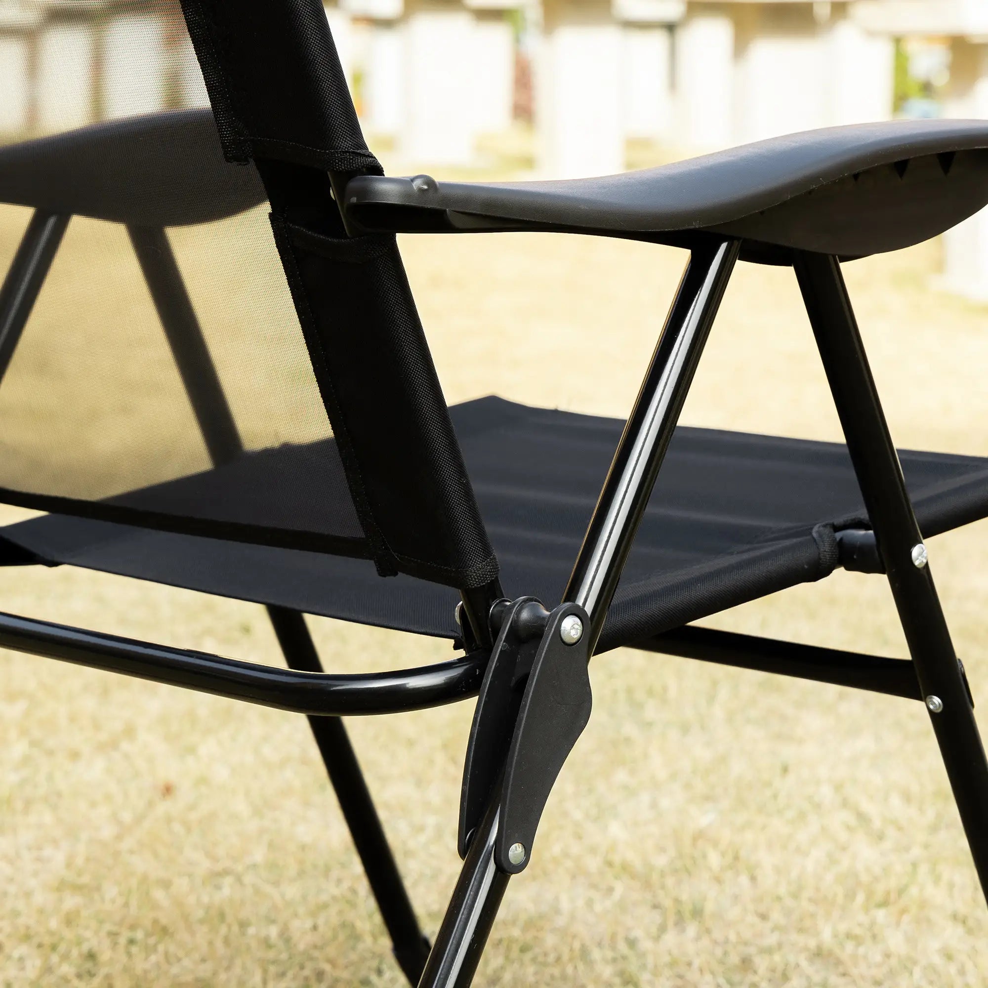 Double Camping Chairs, Foldable, Reclining, Headrest, Black Patio Chairs at Gallery Canada