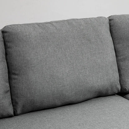 83" Sofa Bed, L Shaped Sectional with Storage Chaise, Light Grey